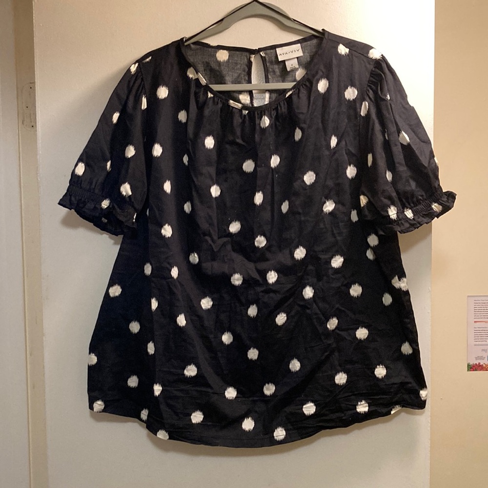 Ava & Vic Polka Dot Blouse
